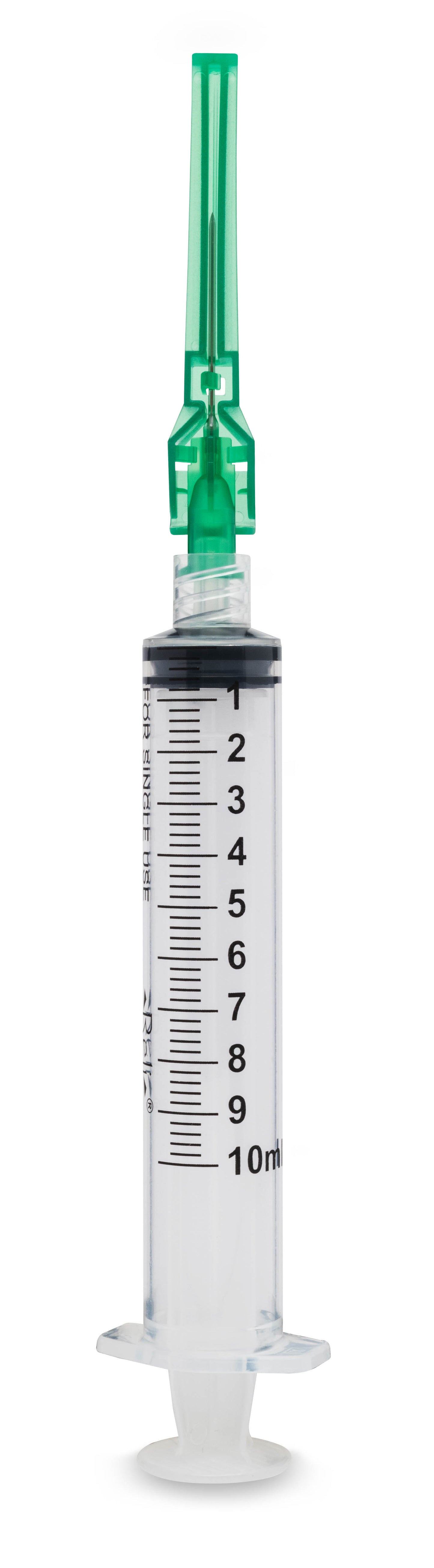 (Box) Reli® Safety Hypodermic Needle with Syringe, 10ml, 50/bx, 12bx/cs