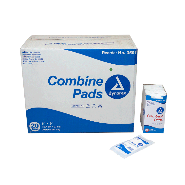 (Box) Dynarex Combine Pads 1/pouch - Sterile