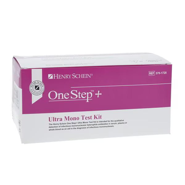 (Box) Henry Schein OneStep Ultra Mono Test Kit CLIA Waived for Whole Blood 25/Bx