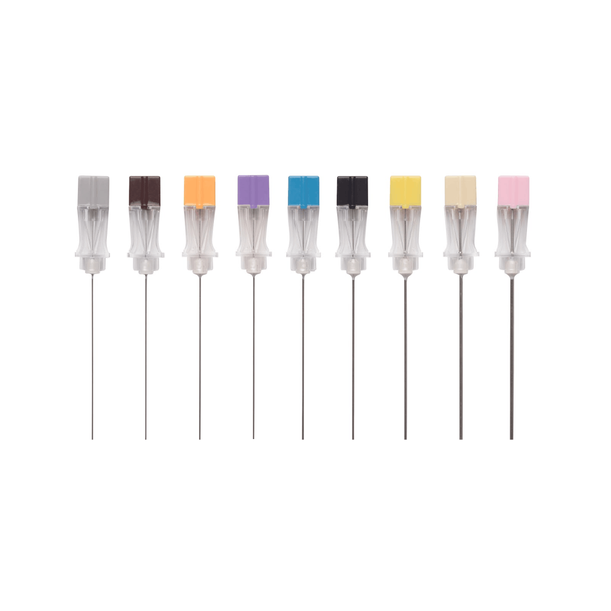 MYCO RELI Quincke spinal needle family; SN22G351 is the black-coded 22G configuration