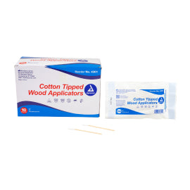 (Box) Dynarex Cotton Tipped Wood Applicators - Sterile, 6", 100/Bx, 10/Ca