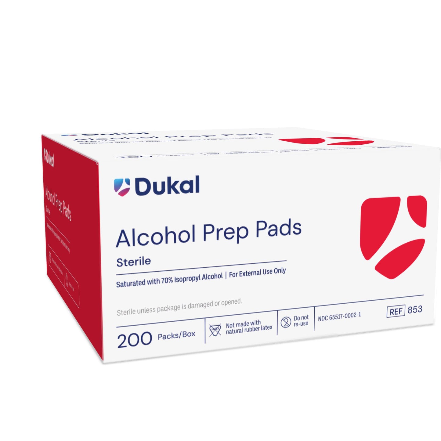 (Box) Dukal Sterile Alcohol Pads 2-Ply 1/PK