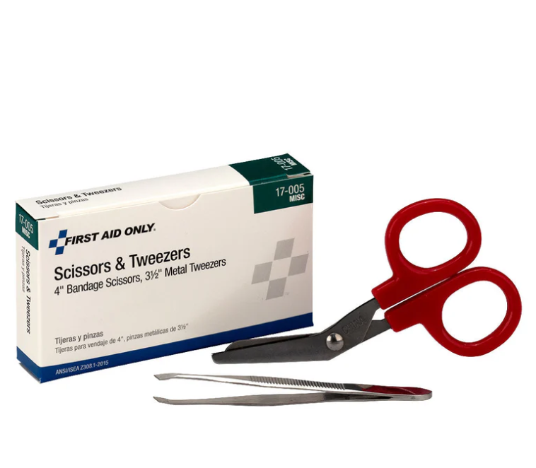 (Box) First Aid Only Scissors & Metal Forcep Pack, 1/Box