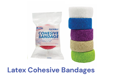 (Box) Dukal Latex Cohesive Bandage, Tan, 1" x 5 yd, Non-Sterile, 30/BX