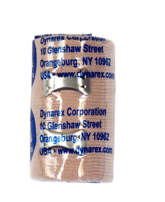 (Case) Dynarex Elastic Bandages with Clips, 3" x 5 yd, 5/10/Cs