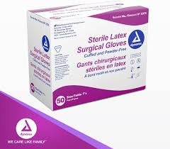 (Box) Dynarex Sterile Latex Surgical Glove- Powder-Free