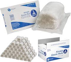 (Each) Dynarex Krinkle Gauze Roll - Sterile, 4.5" x 4.1 yd, 100/cs