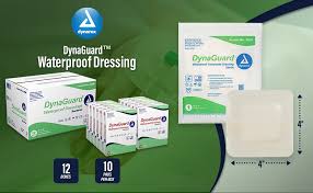 (Box) Dynarex DynaGuard - Waterproof Composite Dressing, 4" x 4", 10/Bx, 12/cs