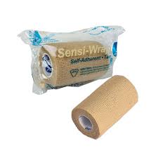 (Case) Dynarex Sensi Wrap, Self-Adherent - Latex Free, 4" x 5 yd Tan, 18/cs