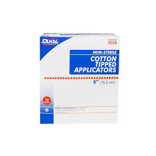 (Box) Dukal Non-Sterile Cotton Tipped Applicators 6", 100/Bg, 10Bg/Bx