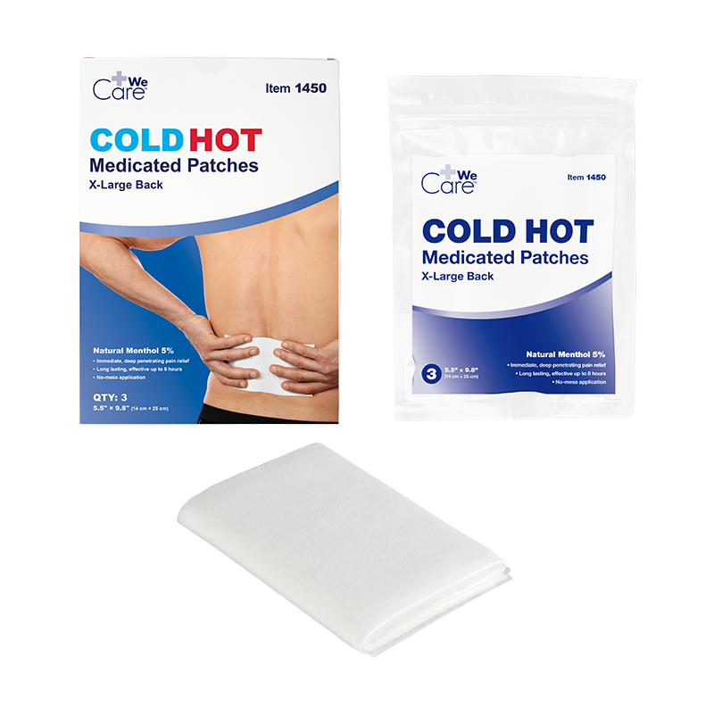 Cold/Hot Medicated Patches – Multiple Sizes – Dynarex SKU 1450