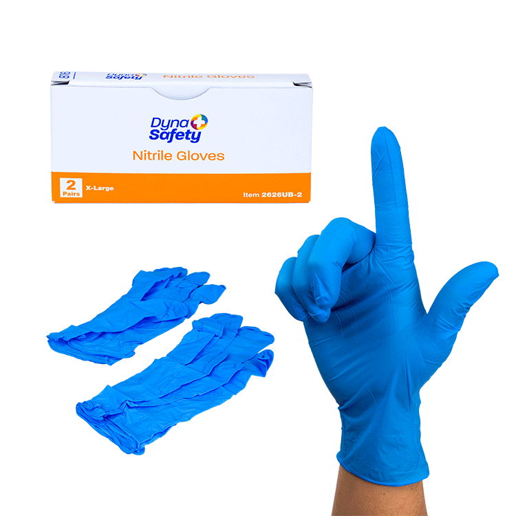 Powder-Free Nitrile Exam Gloves in Bags – Multiple Sizes & Case Packs – Dynarex SKU 2626UB-2