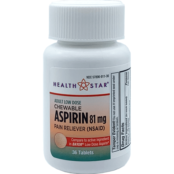 Geri-Care® Low-Strength Chewable Aspirin - 81 mg