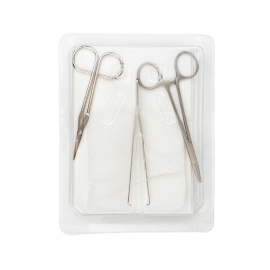(Each) Dynarex Minor Laceration Tray w/ Instruments, 20/cs