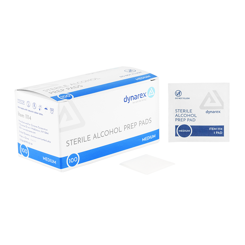 Alcohol Prep Pad Sterile- Medium – Dynarex item 1114