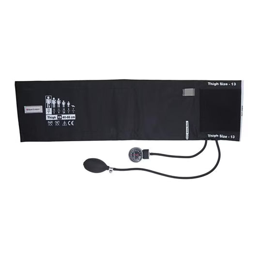 (Each) HS Prosphyg Aneroid Sphygmomanometer Size 13 Blk LF Thigh Dl Dsply