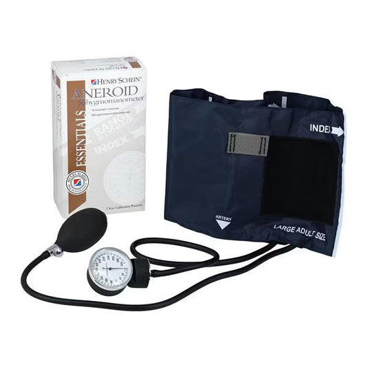 (Each) HS Essentials Economy Aneroid Sphygmomanometer Size 12 Nvy Bl Latex