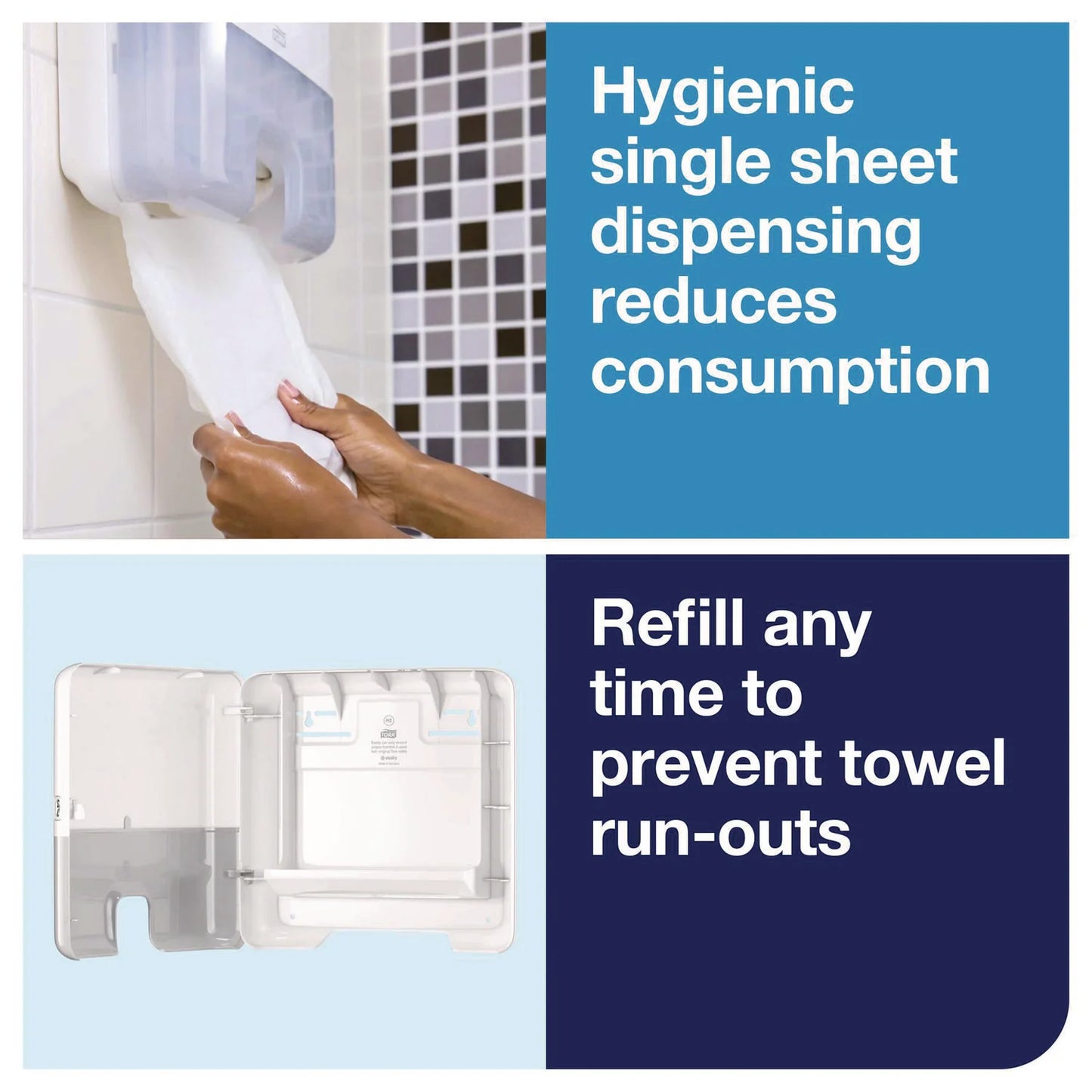 Tork® Xpress Compressed Multifold Hand Towels, 1-Ply, 8.3 x 9.25, White, 250/Pack, 12 Packs/Carton