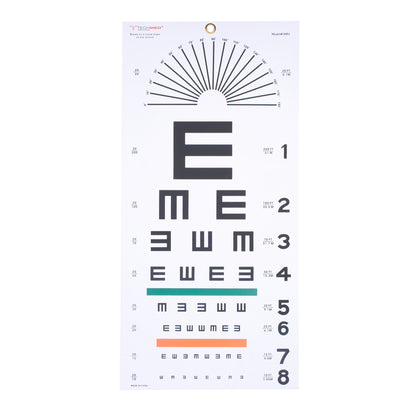 (Each) Tech-Med Eye Chart Kindergarten Test 20' Testing Distance Each