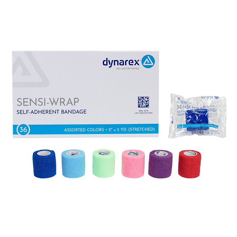 (Case) Sensi-Wrap Self-Adherent Bandage Rolls - Not made with Natural Rubber Latex – Multiple Configurations – Dynarex SKU 3216