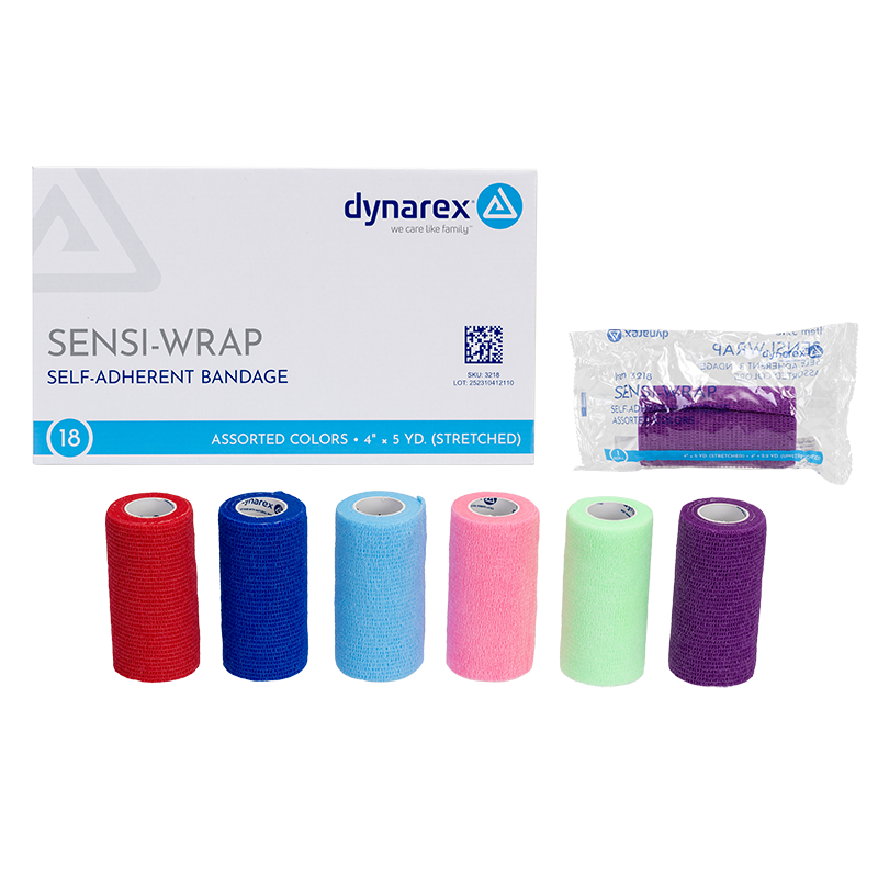 (Case) Sensi-Wrap Self-Adherent Bandage Rolls - Not made with Natural Rubber Latex – Multiple Configurations – Dynarex SKU 3218