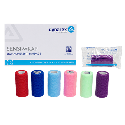 (Case) Sensi-Wrap Self-Adherent Bandage Rolls - Not made with Natural Rubber Latex – Multiple Configurations – Dynarex SKU 3218