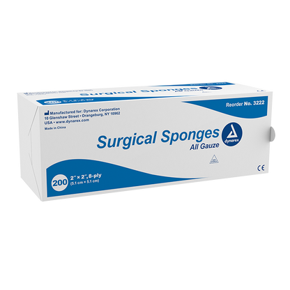 (Box) Dynarex Gauze Sponges & Pads Non-Sterile, 200/Bx