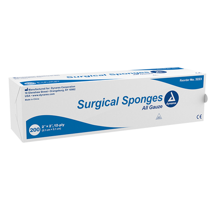 (Box) Dynarex Gauze Sponges & Pads Non-Sterile, 200/Bx