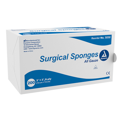 (Box) Dynarex Gauze Sponges & Pads Non-Sterile, 200/Bx