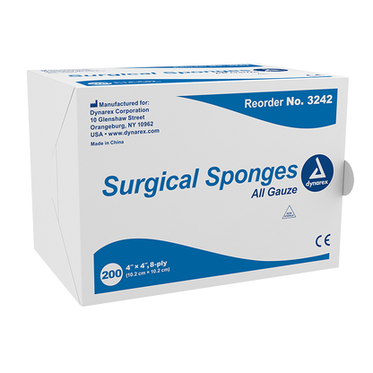 (Box) Dynarex Gauze Sponges & Pads Non-Sterile, 200/Bx