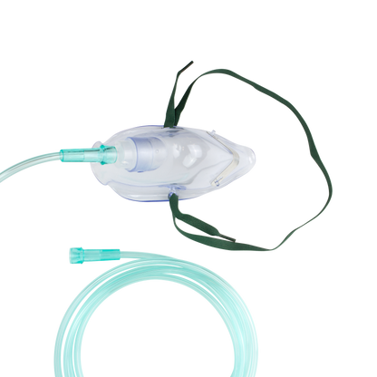 (Case) Dynarex O2 Medium-Concentration Standard Mask w/ 7' (2.1 m) tubi, 50/Ca