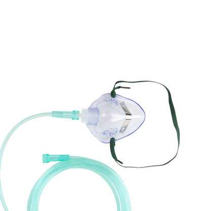 (Case) Dynarex O2 Medium-Concentration Standard Mask w/ 7' (2.1 m) tubi, 50/Ca