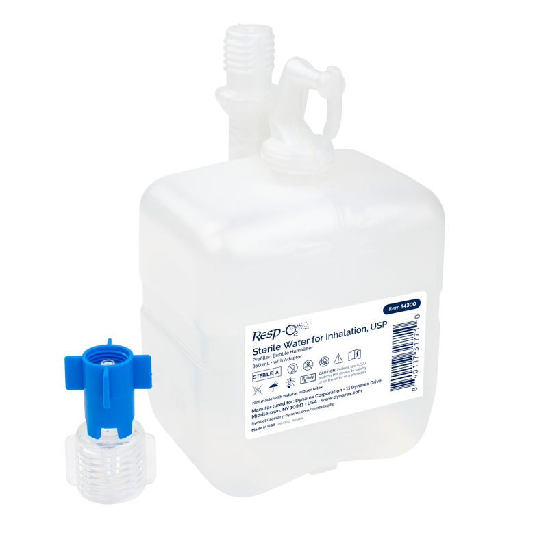 (Case) Prefilled Bubble Humidifier – Multiple Configurations – Dynarex SKU 34300