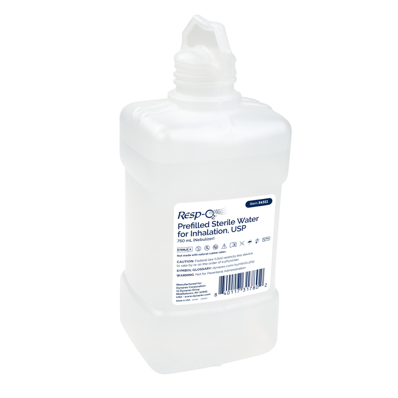 (Case) Prefilled Sterile Water for Inhalation (Nebulizer) – Multiple Configurations – Dynarex SKU 34311