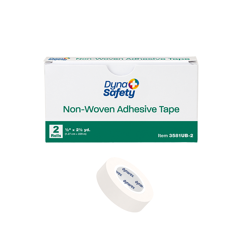 Waterproof adhesive tape 1/2 × 2.5 yd, 2/box, 100 boxes/case – Dynarex 3581UB-2