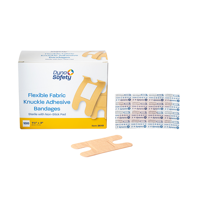 (Box) Adhesive Fabric Bandages Knuckle - Sterile 24/100/cs