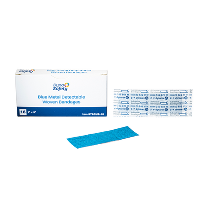 (Box) Blue Metal Detectable Woven Bandages
