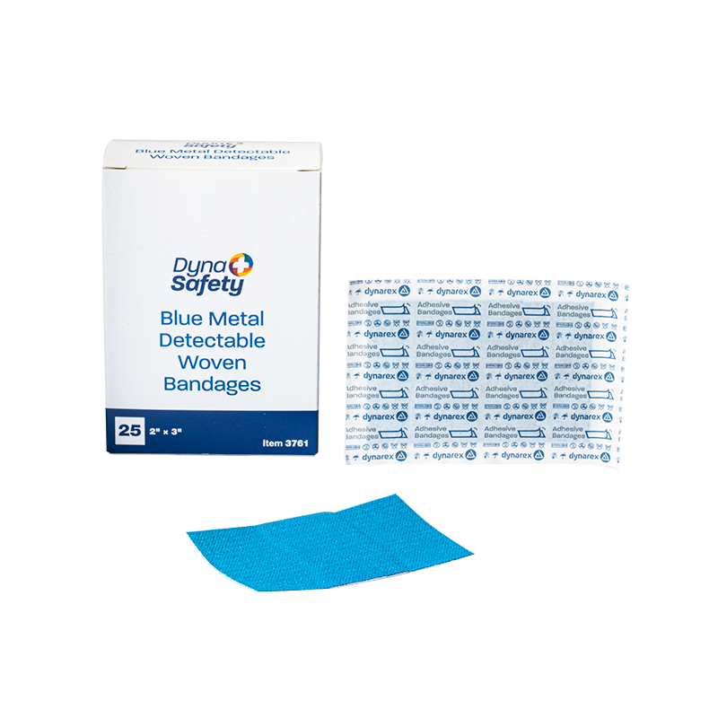 (Box) Blue Metal Detectable Woven Bandages