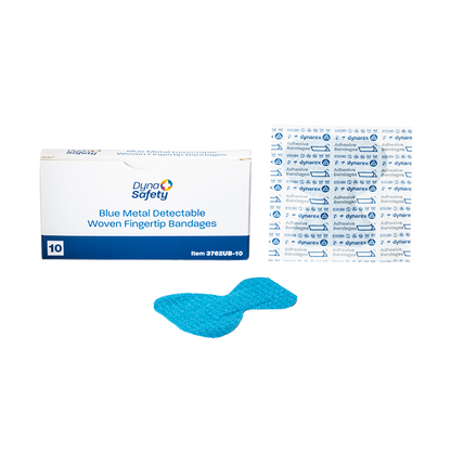 (Box) Blue Metal Detectable Woven Bandages