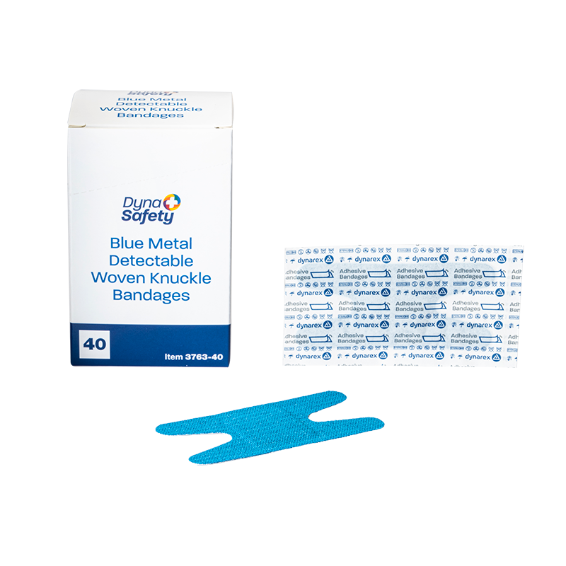 (Box) Blue Metal Detectable Woven Bandages