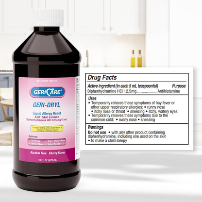 (Each) Diphenhydramine HCl Liquid Oral Bottle 12.5mg Cherry 16oz/Bottle