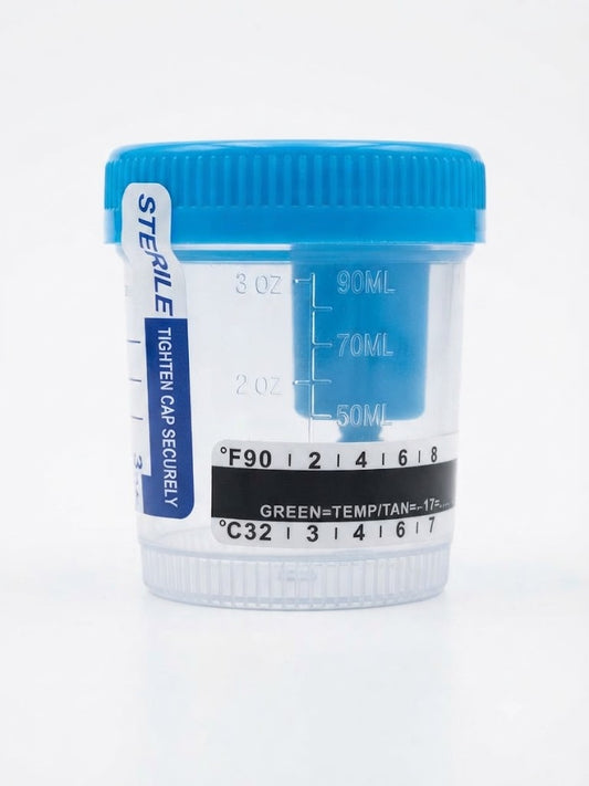 (Each) HXBL Specimen Container cup 3oz/90 ml Sterile Individual pack (Urine Container) 100/Bg