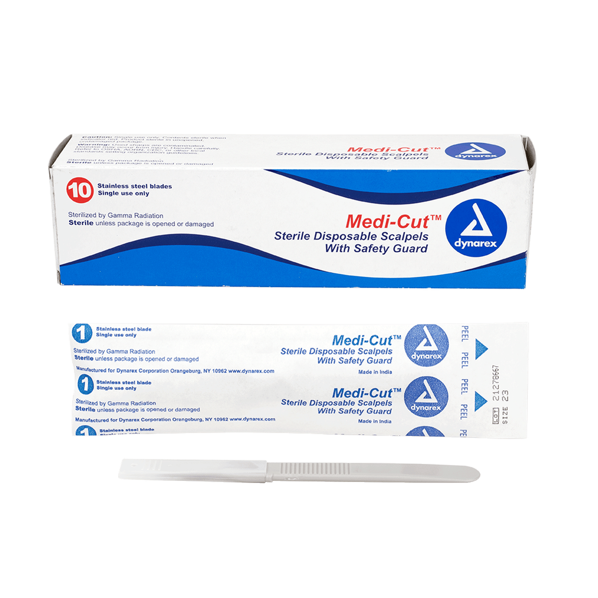 (Box) Medi-Cut Scalpels Disposable – Multiple Configurations – Dynarex SKU 4123
