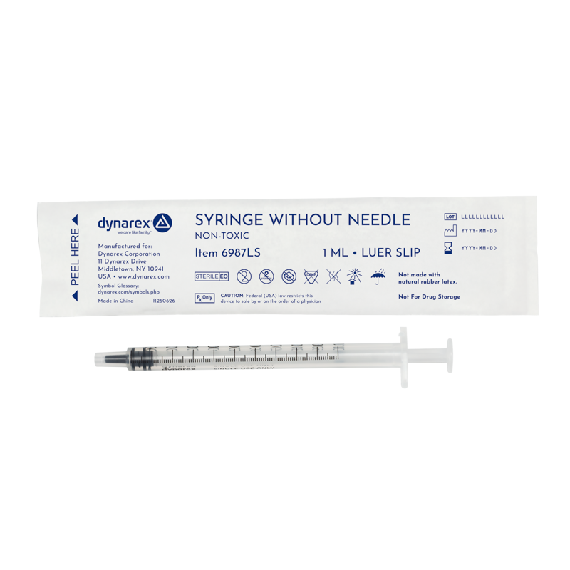 (Case) Syringes Without Needle – Multiple Configurations – Dynarex SKU 6987