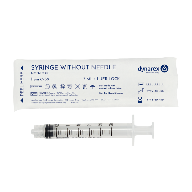 (Case) Syringes Without Needle – Multiple Configurations – Dynarex SKU 6988
