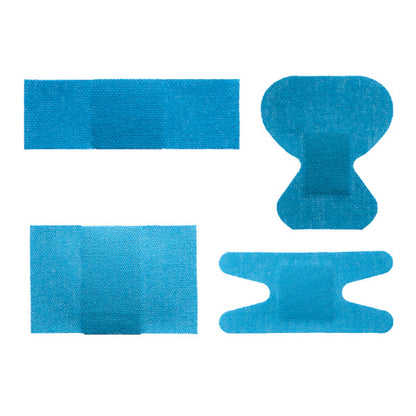 (Box) Blue Metal Detectable Woven Bandages