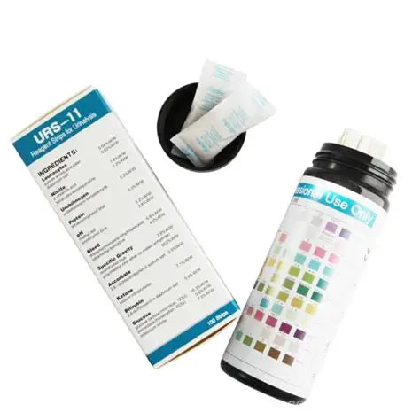 (Bottle) Urinalysis Test Strips, 11 Parameter, 100 Strips/Bottle