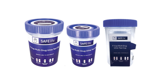 (Box) SAFElife™ Multi-Drug Urine Screen 12 Panel Compact Cup with Adulterants, CLIA Waived, 25test/Bx