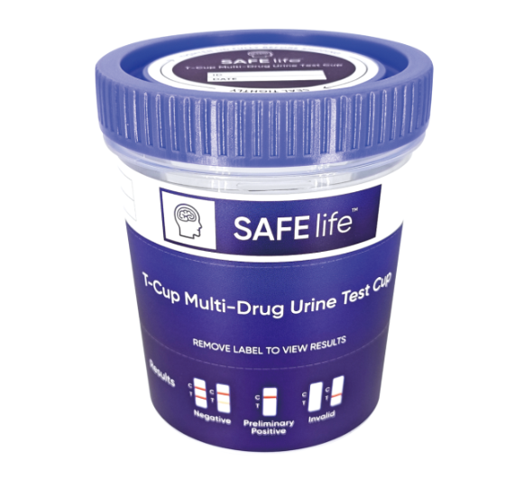 (Box) SAFElife™ Multi-Drug Urine Screen (UDS) 12 Panel Compact Cup with Adulterants, CLIA Waived, 25test/Bx
