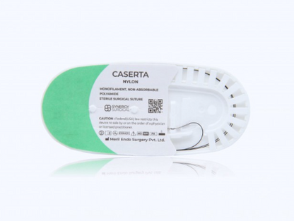 (Box) Suture - Nylon, Monofilament 4-0 Synergy Surgical Caserta Nylon Suture black 12/bx